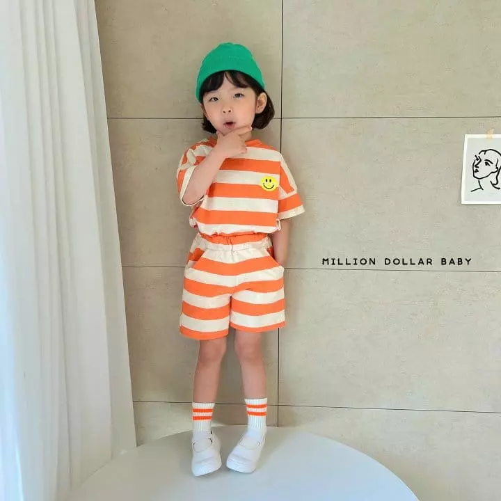 Million Dollar Baby - Korean Children Fashion - #littlefashionista - Big Smile Top Bottom Set - 12