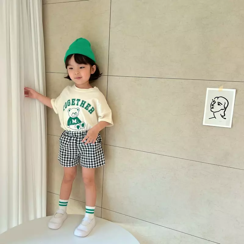 Million Dollar Baby - Korean Children Fashion - #todddlerfashion - Castle Check Shorts - 2
