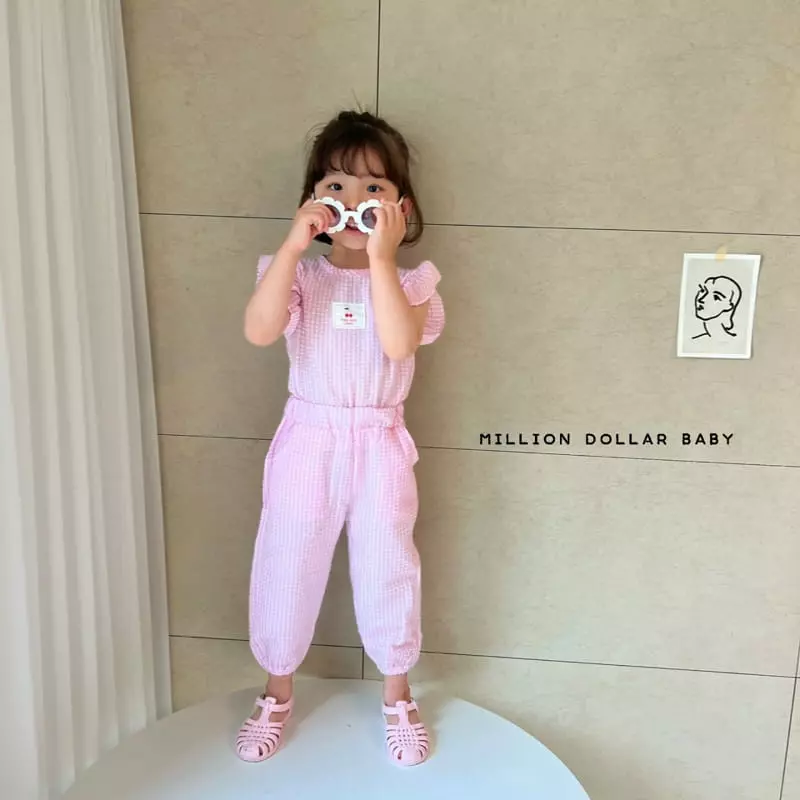 Million Dollar Baby - Korean Children Fashion - #todddlerfashion - Cherry Top Bottom Set - 12