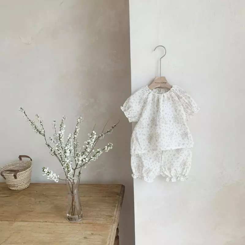 Mimi Market - Korean Baby Fashion - #babyoutfit - Bread Top Bottom Set - 2