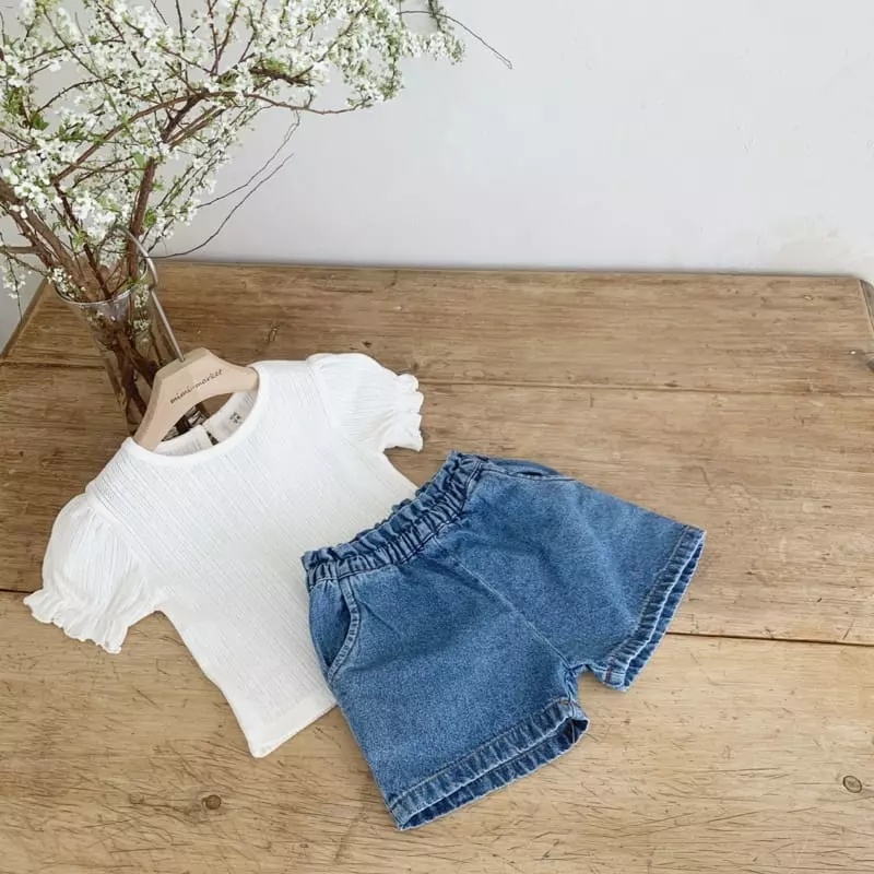 Mimi Market - Korean Baby Fashion - #babyoutfit - Denim Shorts - 11