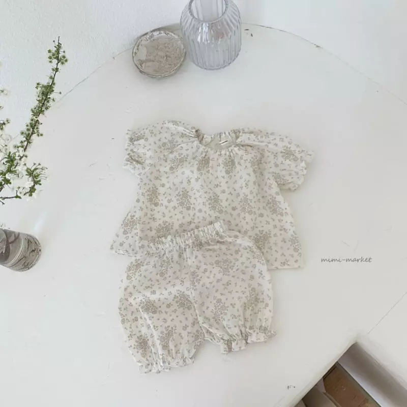 Mimi Market - Korean Baby Fashion - #onlinebabyshop - Bread Top Bottom Set - 5