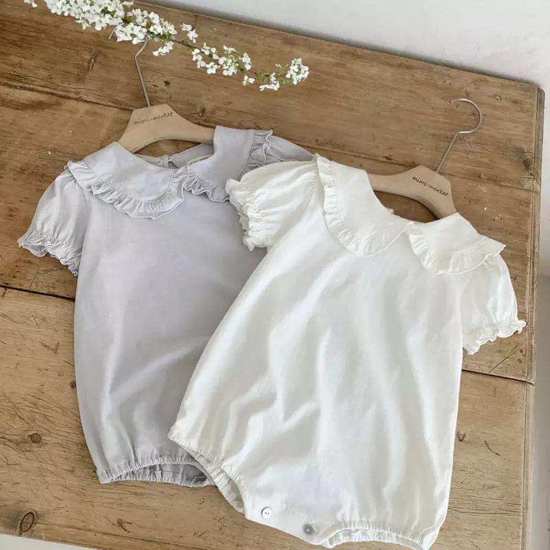 Mimi Market - Korean Baby Fashion - #onlinebabyboutique - Anne Collar Bodysuit - 4