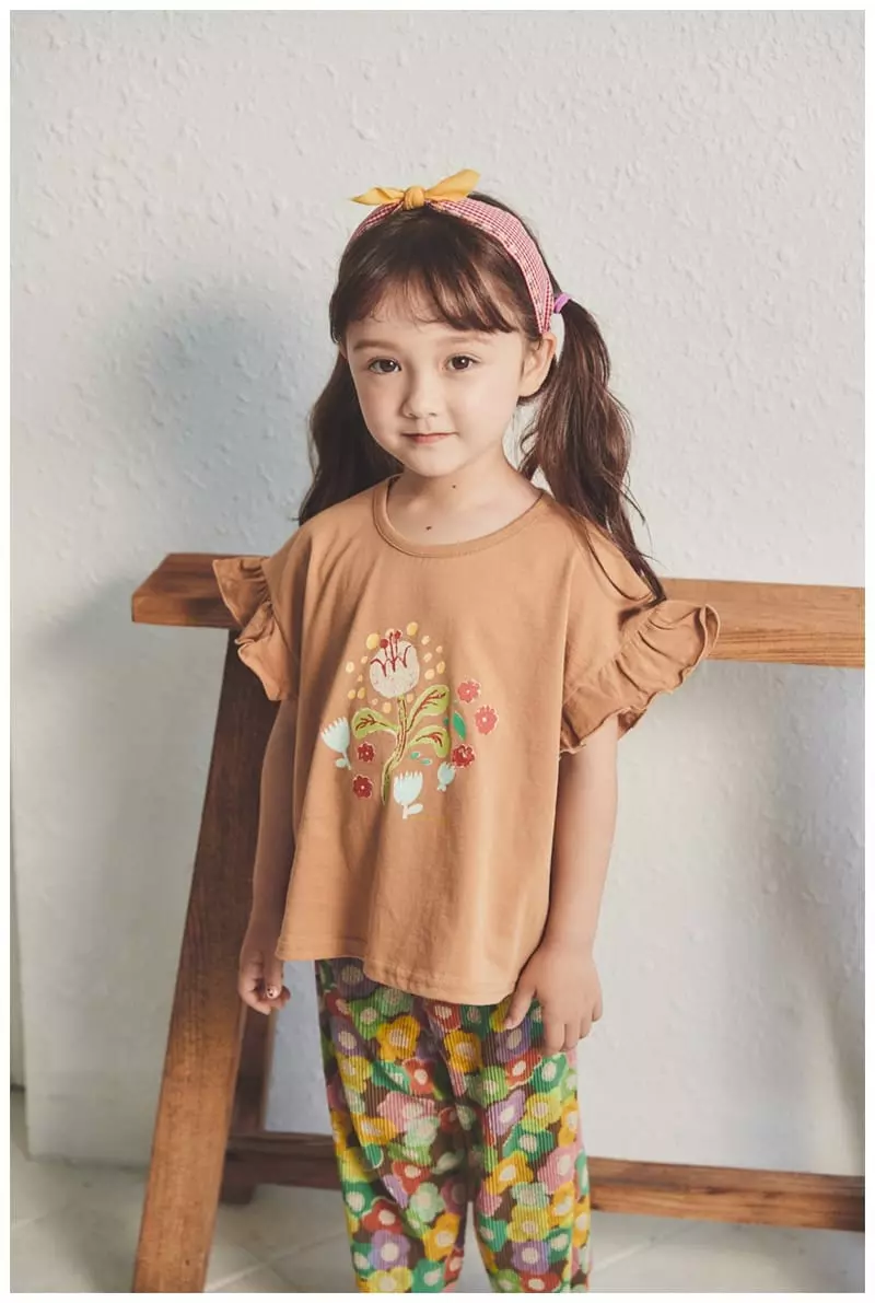 Mimico - Korean Children Fashion - #childofig - Cloea Flower Wrinkle Pants