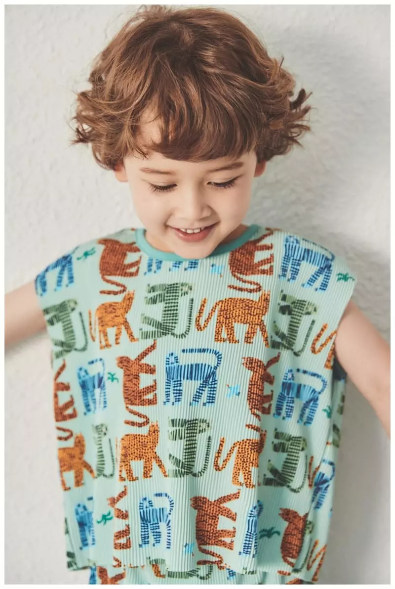 Mimico - Korean Children Fashion - #kidsstore - Leopard Wrinkle Top Bottom Set - 3