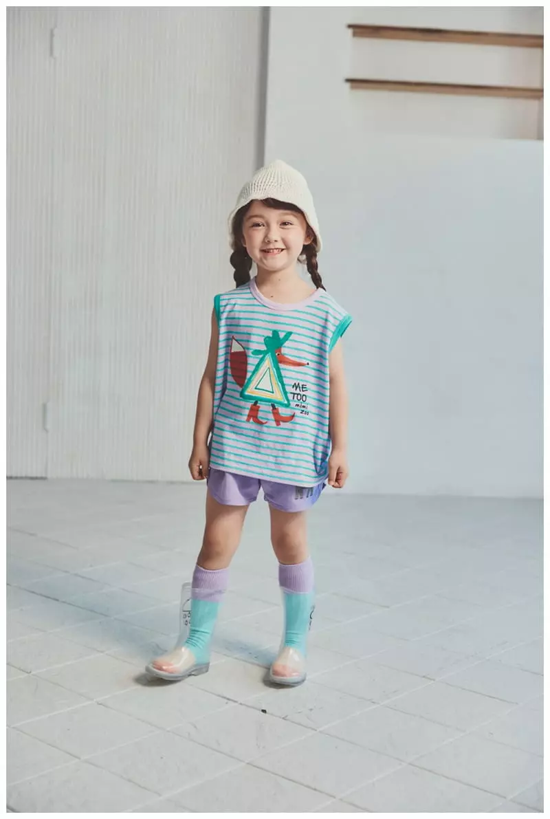 Mimico - Korean Children Fashion - #kidsshorts - Long Pin Tee - 4