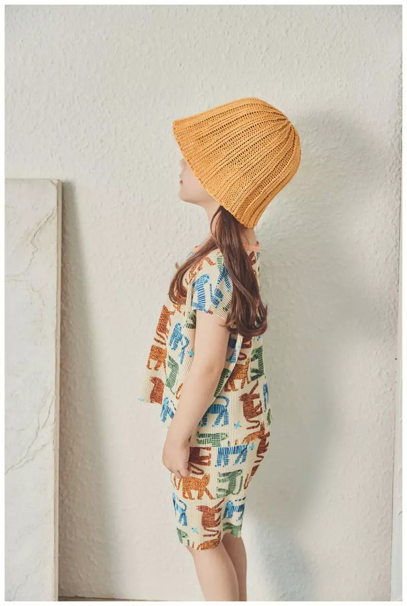 Mimico - Korean Children Fashion - #littlefashionista - Leopard Wrinkle Top Bottom Set - 6