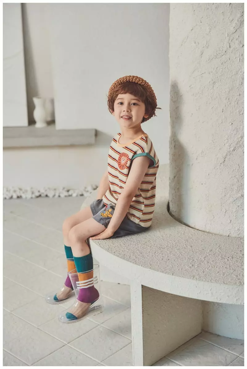 Mimico - Korean Children Fashion - #littlefashionista - Rib Stripes Tee - 6