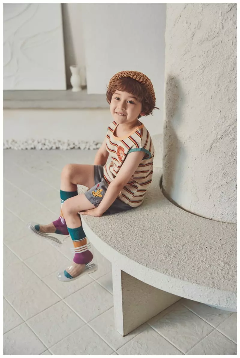 Mimico - Korean Children Fashion - #magicofchildhood - Rib Stripes Tee - 7