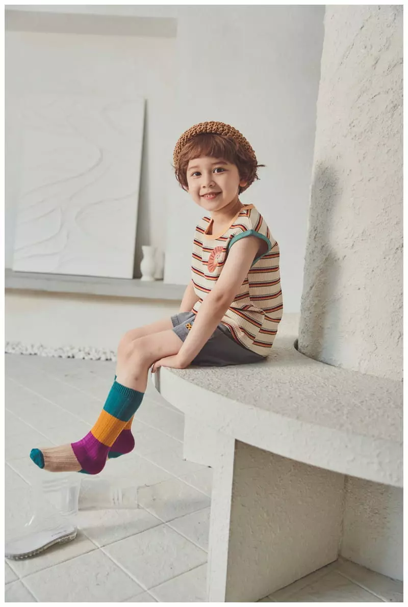 Mimico - Korean Children Fashion - #prettylittlegirls - Rib Stripes Tee - 9