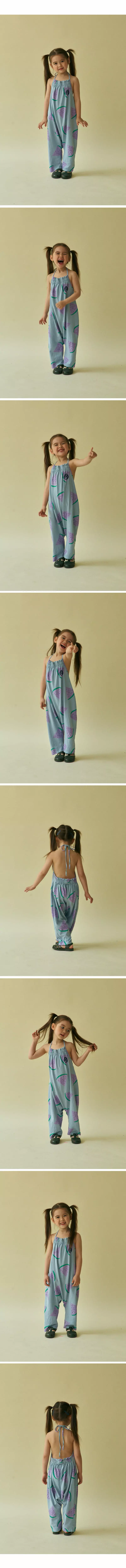 Mini Ps Market - Korean Children Fashion - #fashionkids - Watermelon All Over Jumpsuit