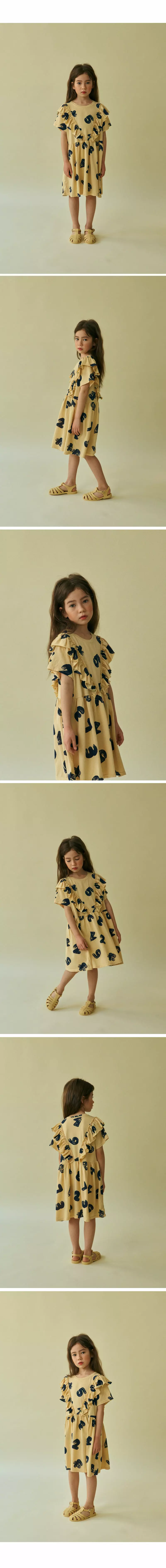 Mini Ps Market - Korean Children Fashion - #minifashionista - Number All Over Frill One-piece