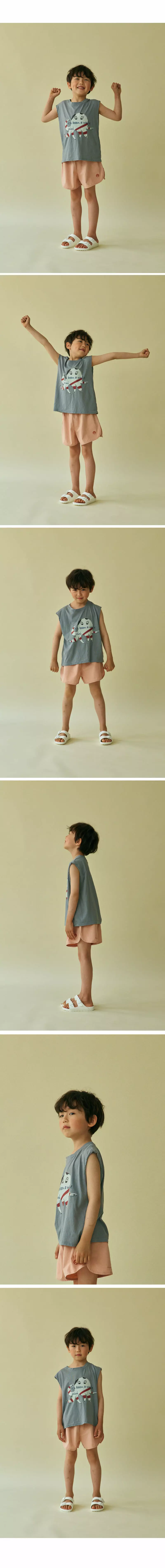 Mini Ps Market - Korean Children Fashion - #minifashionista - Rolling Embroidery Oven Track Shorts - 4
