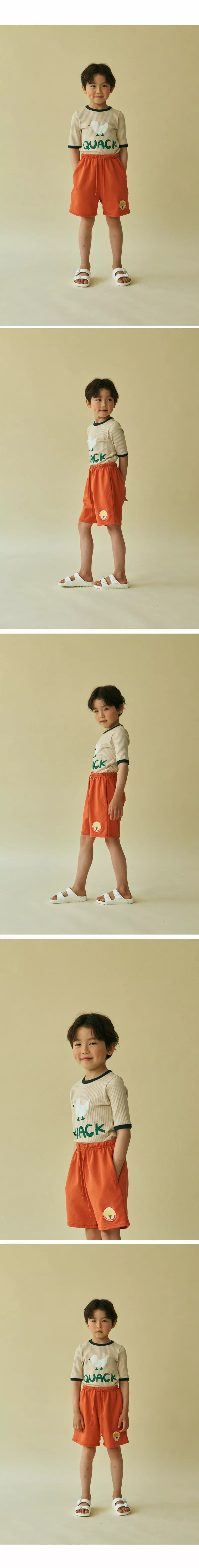 Mini Ps Market - Korean Children Fashion - #toddlerclothing - Duck Printing Short Sleeves Tee - 3