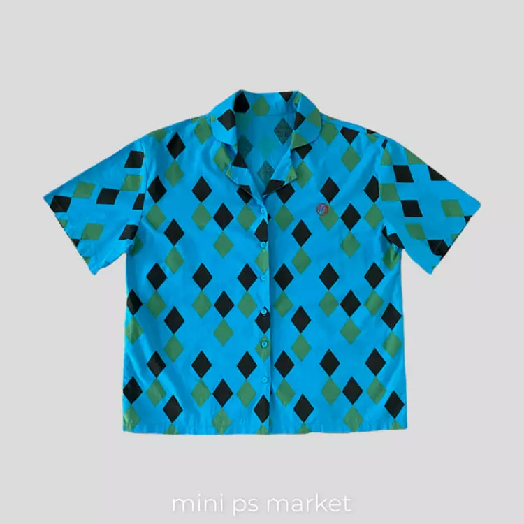 Mini Ps Market - Korean Women Fashion - #momslook - Mom Argyle All Over Shirt - 2