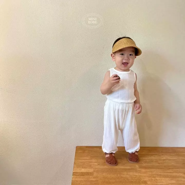 Mini Robe - Korean Baby Fashion - #babyootd - Mellow Top Bottom Set