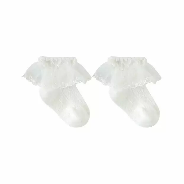 Miso - Korean Baby Fashion - #babyboutiqueclothing - Butterfly Lace Socks