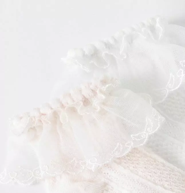 Miso - Korean Baby Fashion - #babyfashion - Butterfly Lace Socks - 3