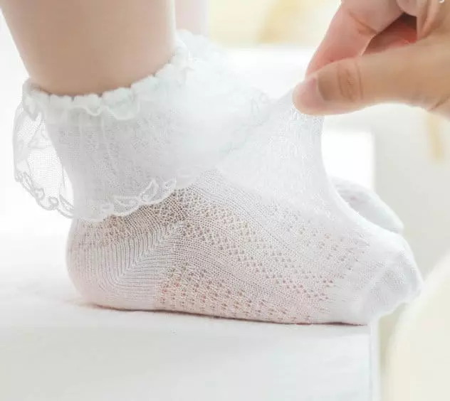 Miso - Korean Baby Fashion - #babygirlfashion - Butterfly Lace Socks - 5