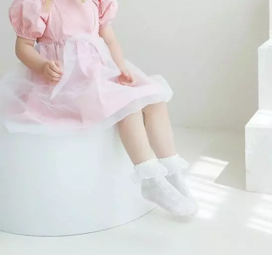 Miso - Korean Baby Fashion - #babylifestyle - Butterfly Lace Socks - 6