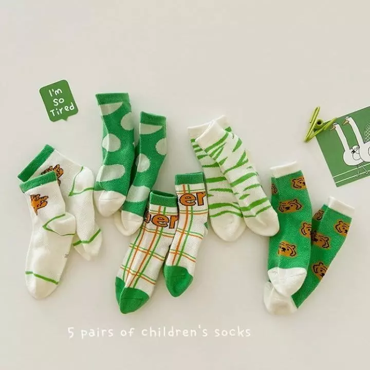 Miso - Korean Children Fashion - #childofig - Tiger Socks Set - 5