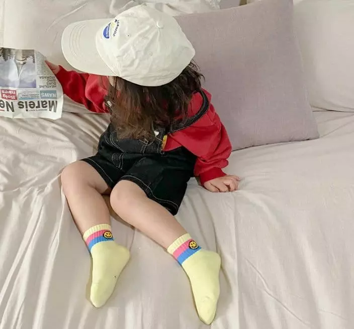 Miso - Korean Children Fashion - #discoveringself - Notice Smile Socks - 3