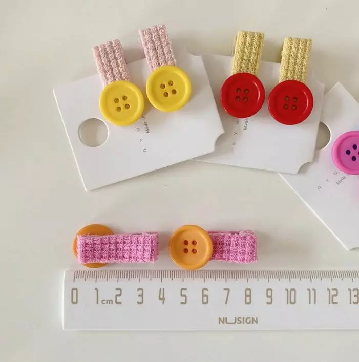 Miso - Korean Children Fashion - #fashionkids - Button Hairpin - 8