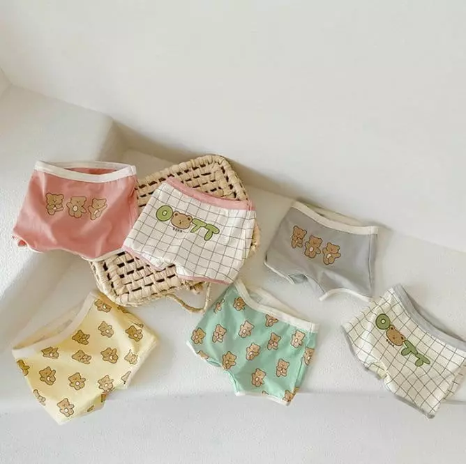 Miso - Korean Children Fashion - #fashionkids - Bear Three Underwear Set - 2