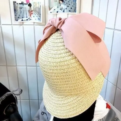 Miso - Korean Children Fashion - #kidsshorts - Ribbon Straw Hat
