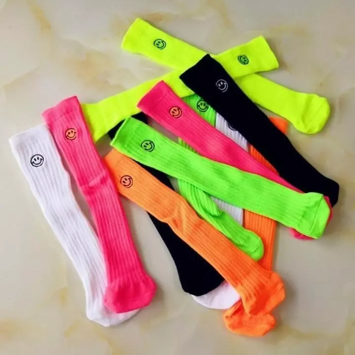 Miso - Korean Children Fashion - #kidzfashiontrend - Smile Socks Knee Socks - 2