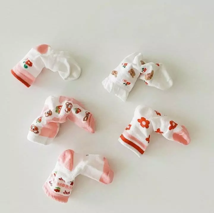 Miso - Korean Children Fashion - #magicofchildhood - Flower Strawberry Socks Set - 3