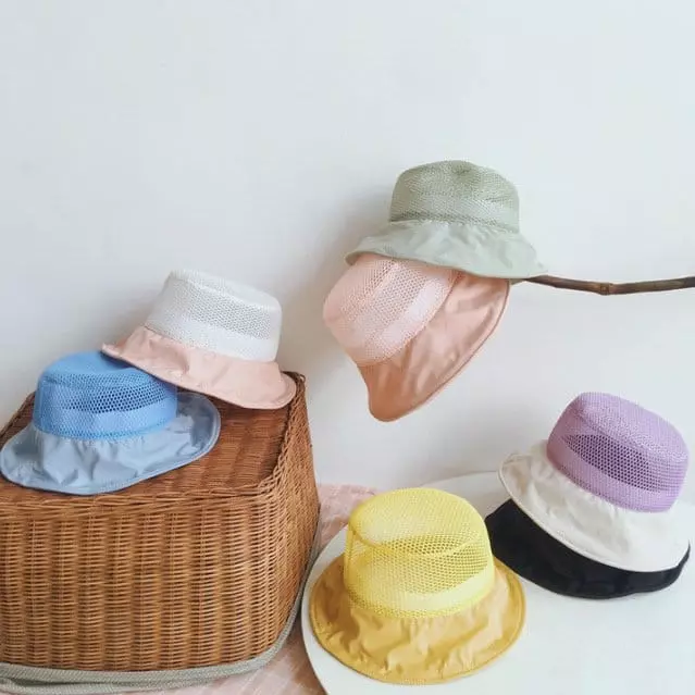 Miso - Korean Children Fashion - #magicofchildhood - Mesh Bucket Hat - 5