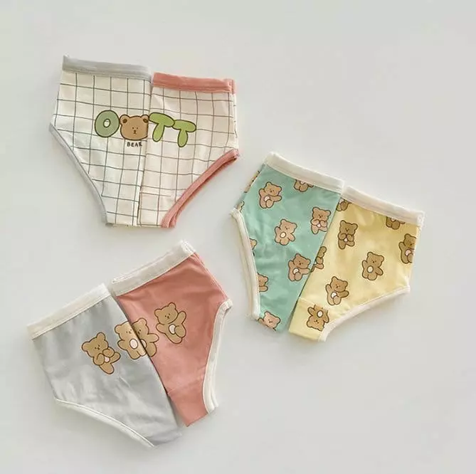 Miso - Korean Children Fashion - #minifashionista - Bear Three Underwear Set - 9