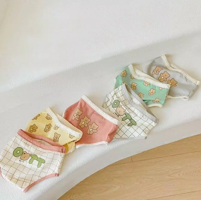 Miso - Korean Children Fashion - #prettylittlegirls - Bear Three Underwear Set - 10