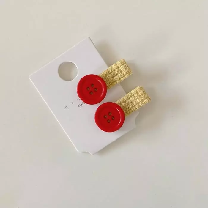 Miso - Korean Children Fashion - #todddlerfashion - Button Hairpin