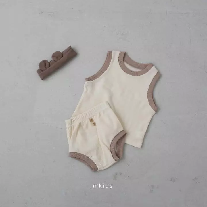 Mkids - Korean Baby Fashion - #babyboutique - Waffle Top Bottom Set - 6