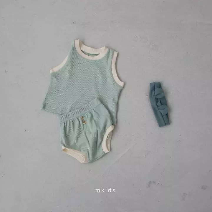Mkids - Korean Baby Fashion - #babyboutique - Waffle Top Bottom Set - 7