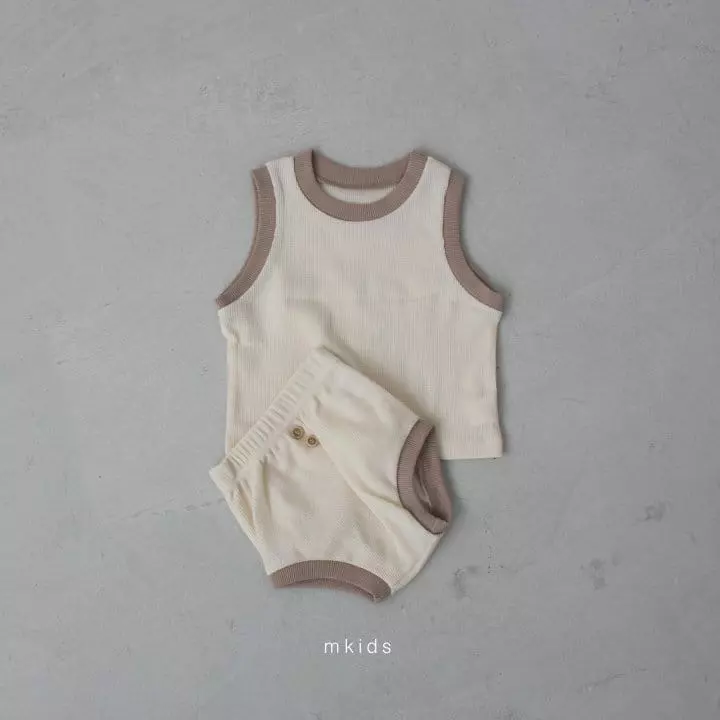 Mkids - Korean Baby Fashion - #babyboutiqueclothing - Waffle Top Bottom Set - 8