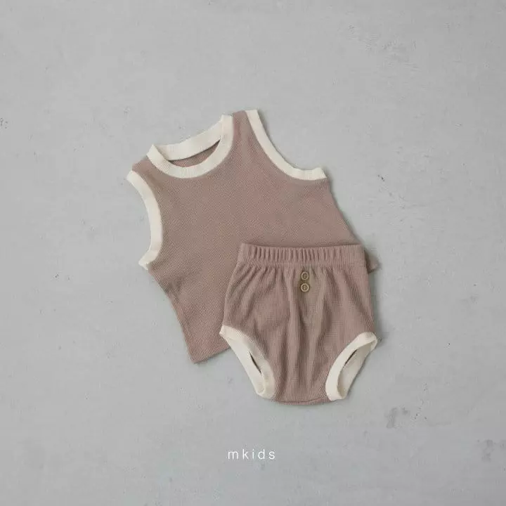 Mkids - Korean Baby Fashion - #babyclothing - Waffle Top Bottom Set - 9