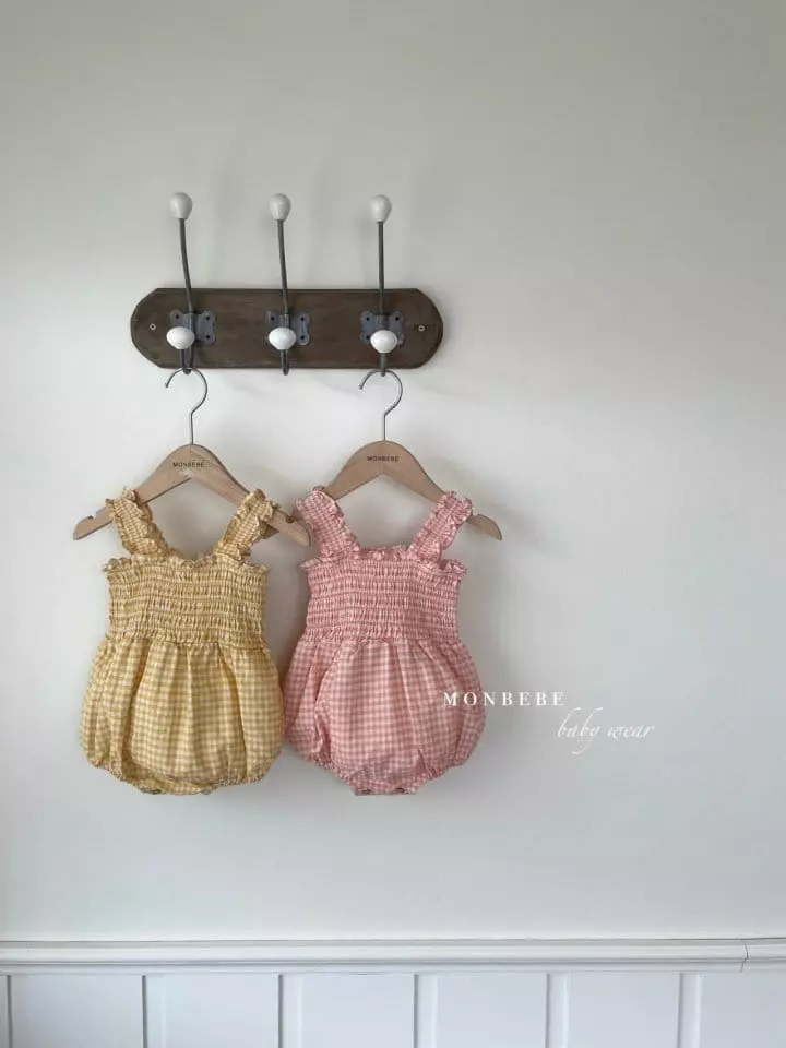 Monbebe - Korean Baby Fashion - #babyboutique - Check French Bodysuit