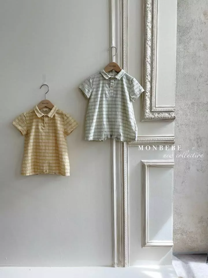 Monbebe - Korean Baby Fashion - #babyfever - Summer Check Bodysuit
