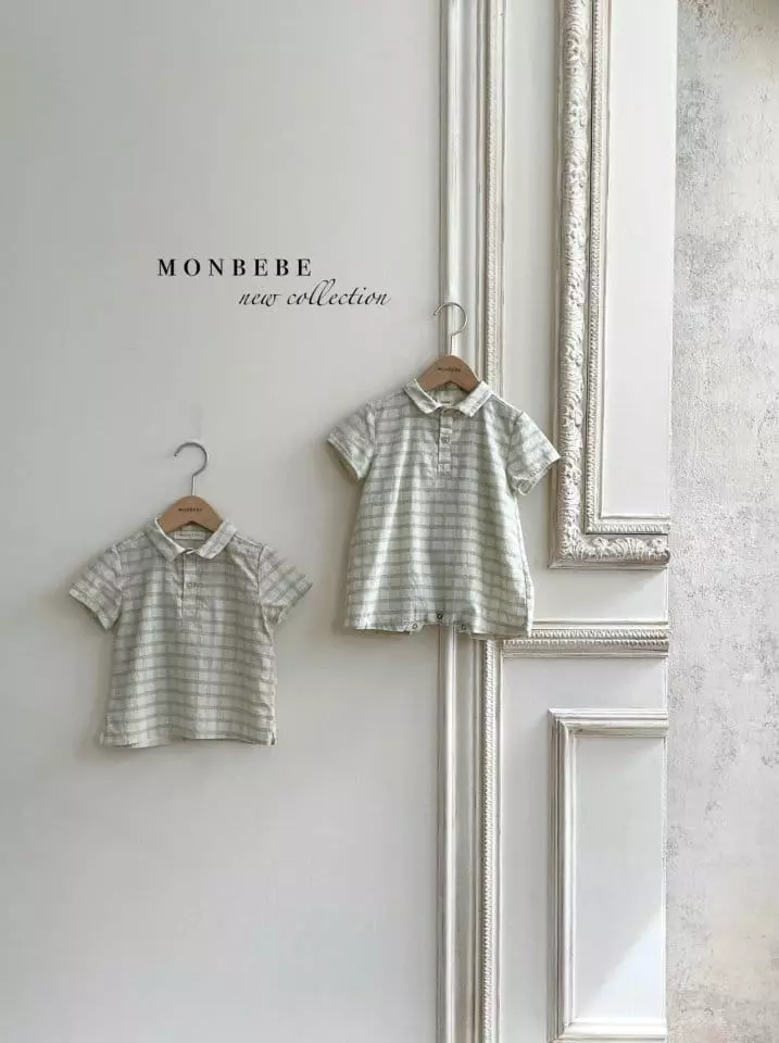Monbebe - Korean Baby Fashion - #babyoutfit - Summer Check Bodysuit - 7