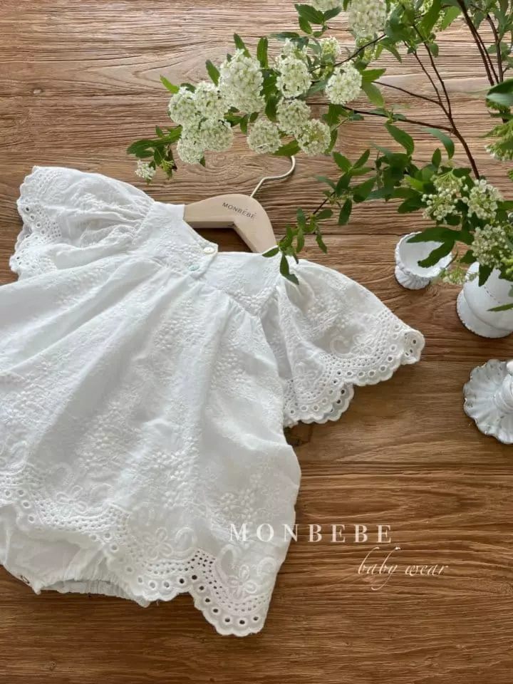 Monbebe - Korean Baby Fashion - #babyoutfit - J Lace Bodysuit - 2