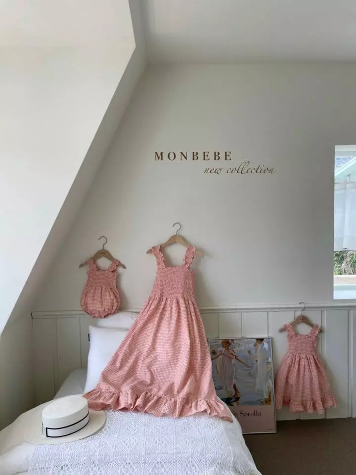 Monbebe - Korean Baby Fashion - #babyoutfit - Check French Bodysuit - 10