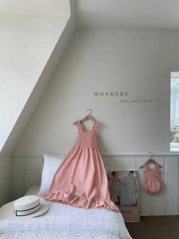 Monbebe - Korean Baby Fashion - #babyoutfit - Check French Bodysuit - 11