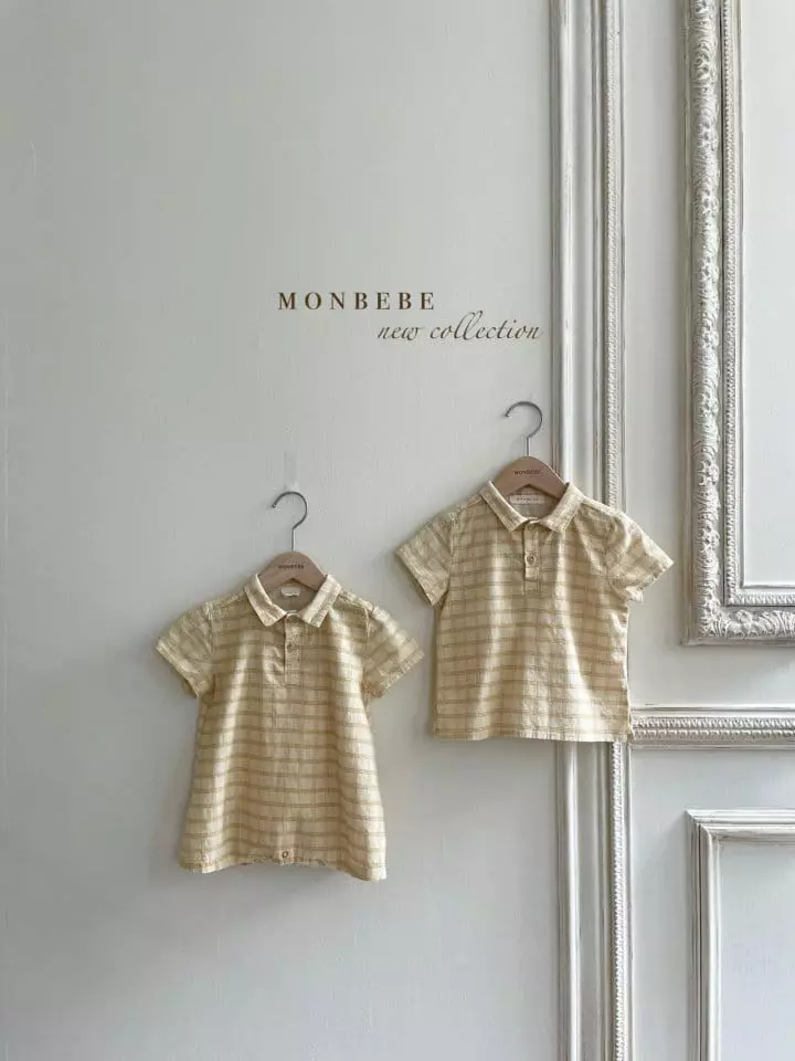 Monbebe - Korean Baby Fashion - #onlinebabyshop - Summer Check Bodysuit - 10