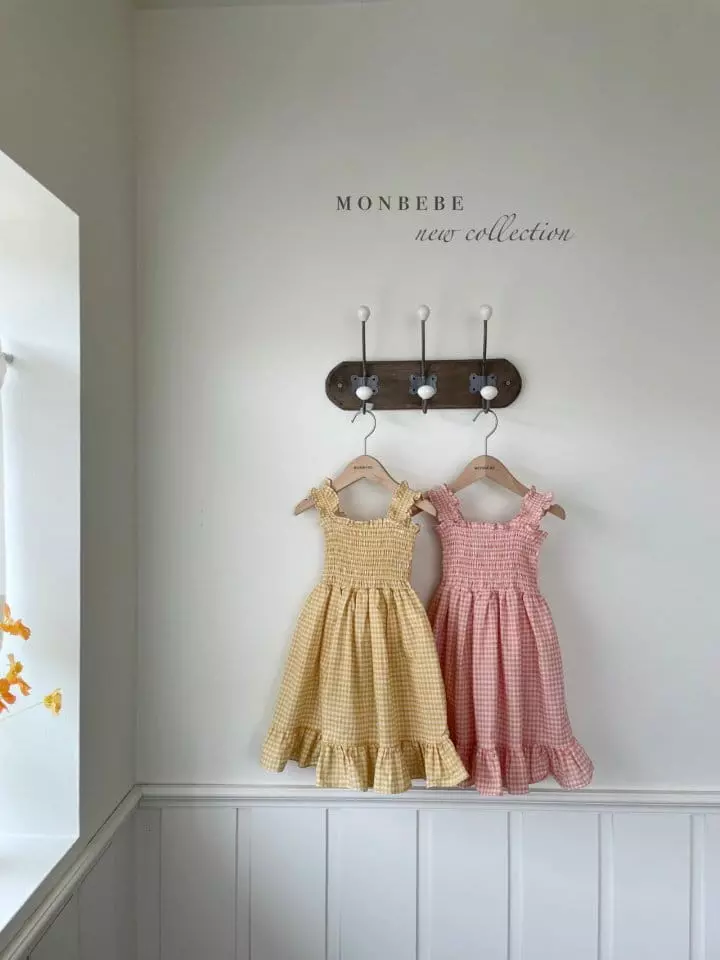 Monbebe - Korean Children Fashion - #childofig - Check French One-piece