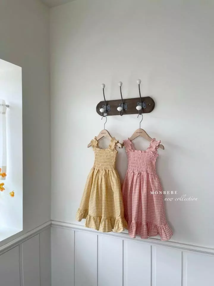 Monbebe - Korean Children Fashion - #childrensboutique - Check French One-piece - 2