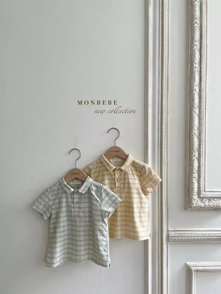 Monbebe - Korean Children Fashion - #kidsshorts - Summer Check Shirt - 2