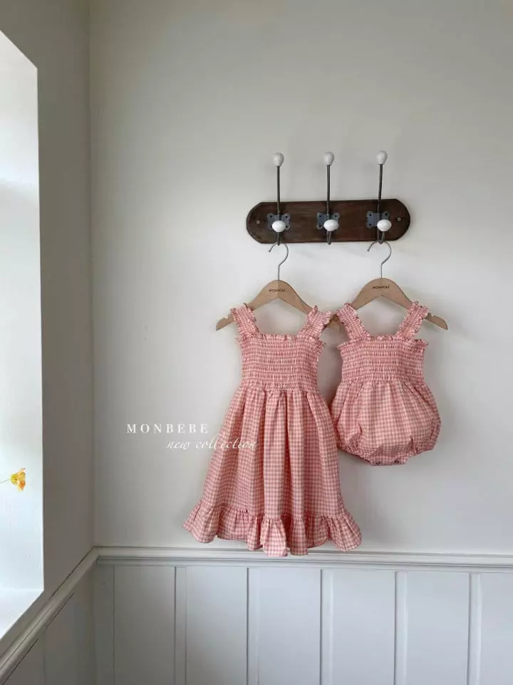 Monbebe - Korean Children Fashion - #kidzfashiontrend - Check French One-piece - 8